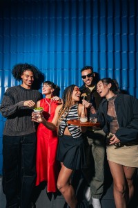 Group of people having fun at Benihana