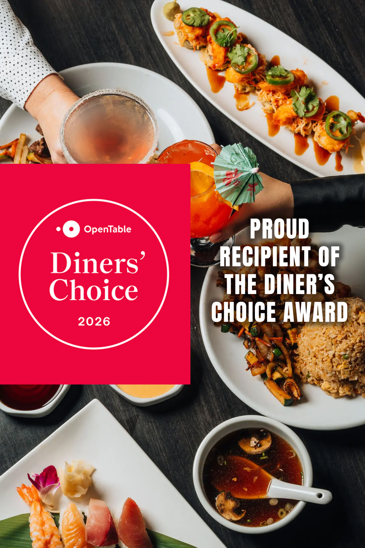 
                    Proud Recipient of the Diner’s Choice Award