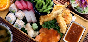 a plate of food on a table
