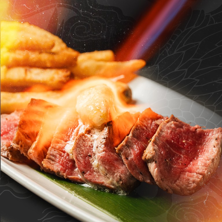 Close up of Benihana Steak Frites